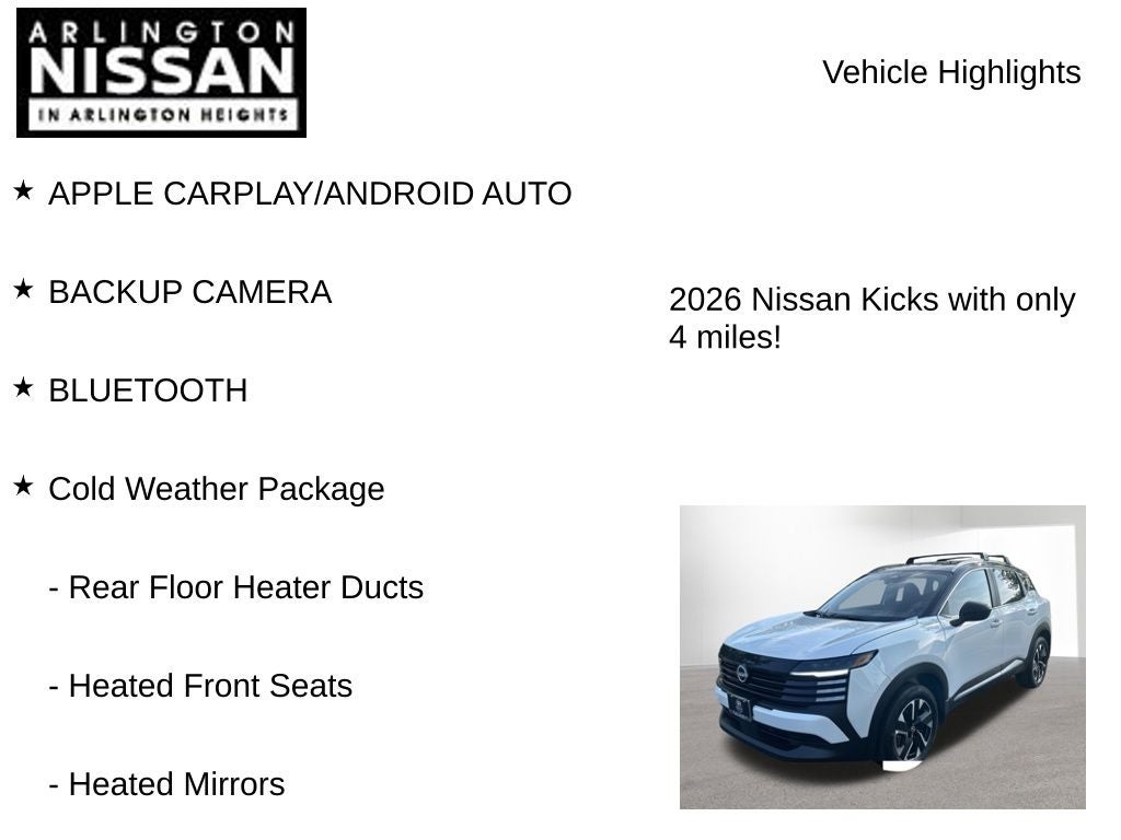 2026 Nissan Kicks SV