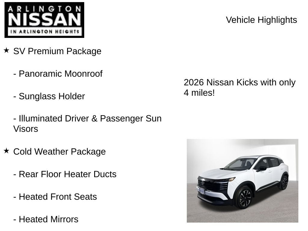 2026 Nissan Kicks SV