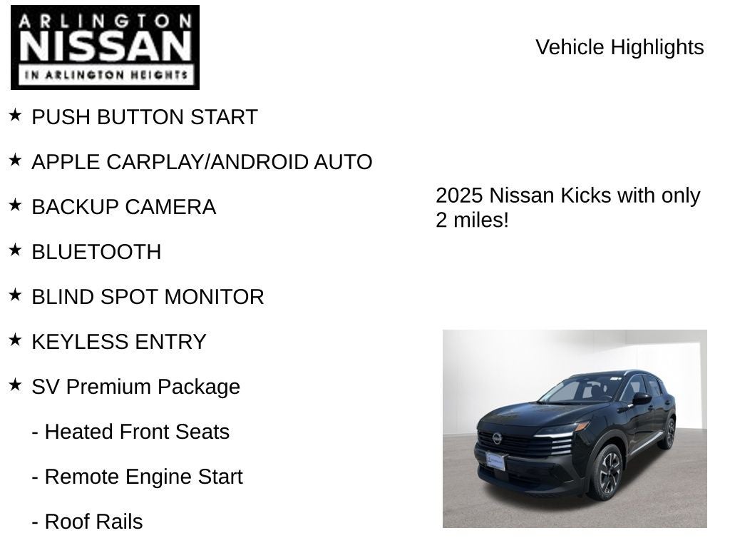 2025 Nissan Kicks SV
