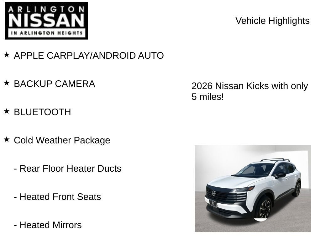 2026 Nissan Kicks SV