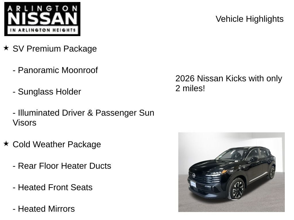 2026 Nissan Kicks SV