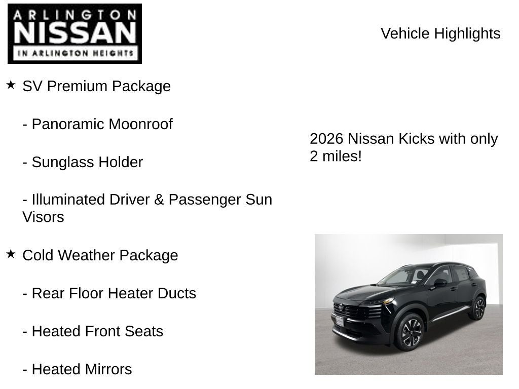 2026 Nissan Kicks SV