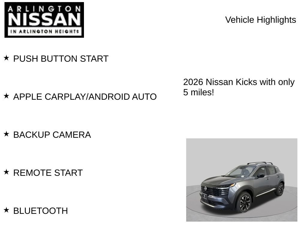 2026 Nissan Kicks SV