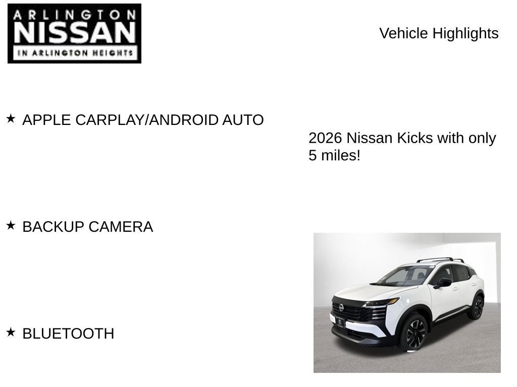2026 Nissan Kicks SV