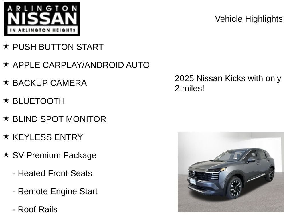 2025 Nissan Kicks SV