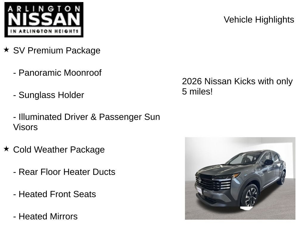 2026 Nissan Kicks SV