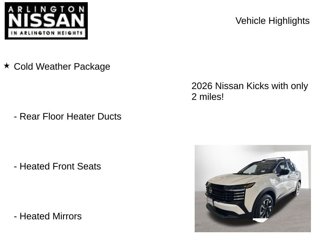 2026 Nissan Kicks SV