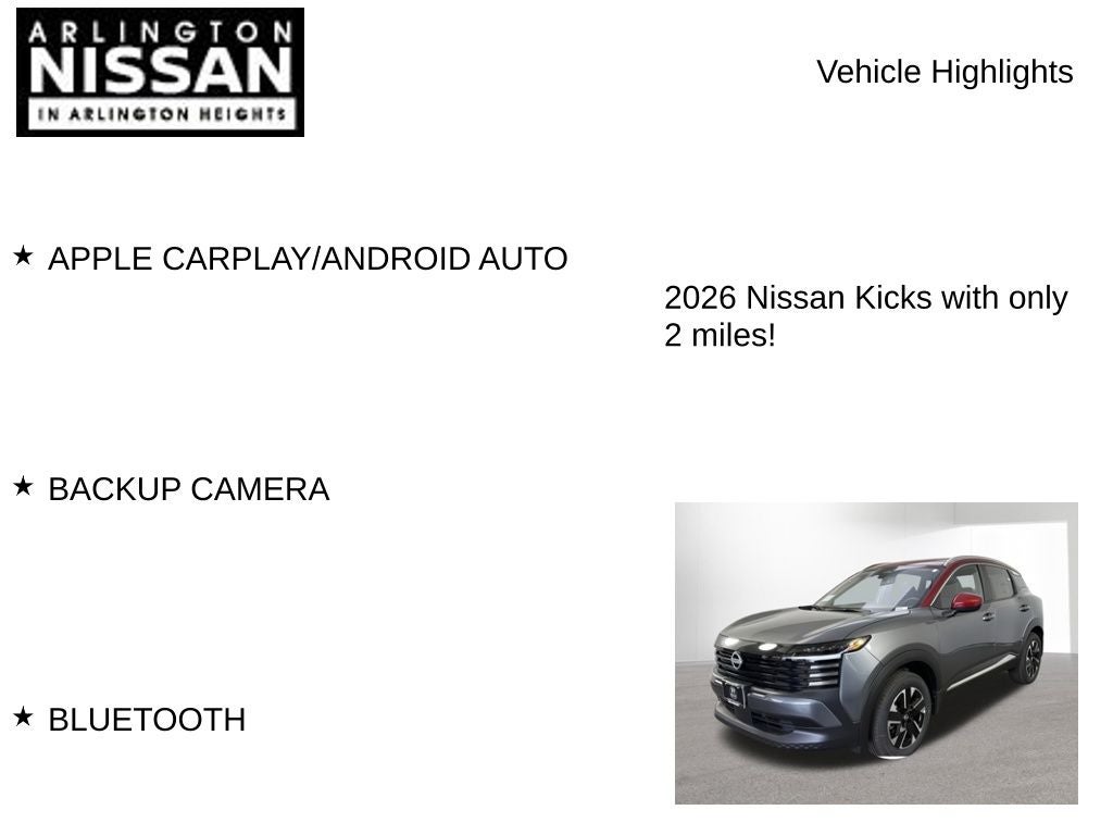 2026 Nissan Kicks SV