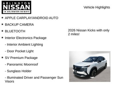 2026 Nissan Kicks SV