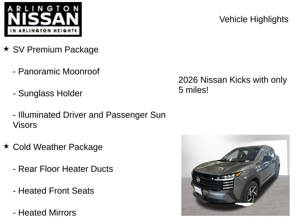 2026 Nissan Kicks SV