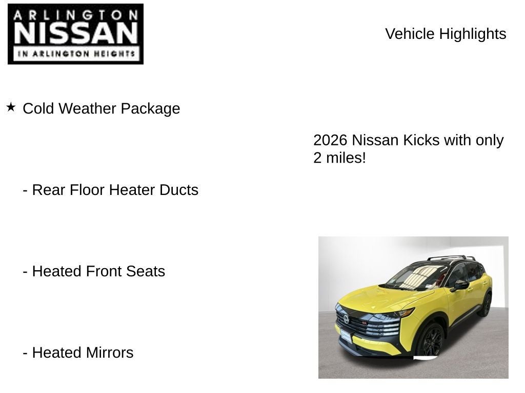 2026 Nissan Kicks SR