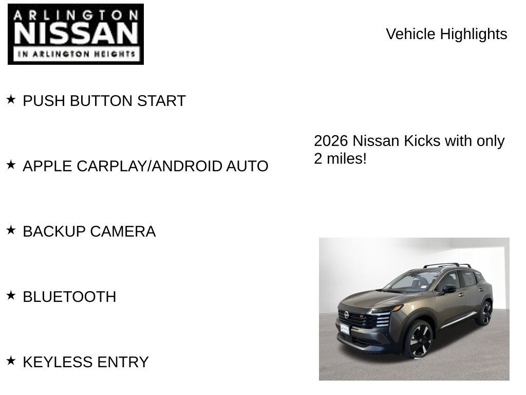 2026 Nissan Kicks SR