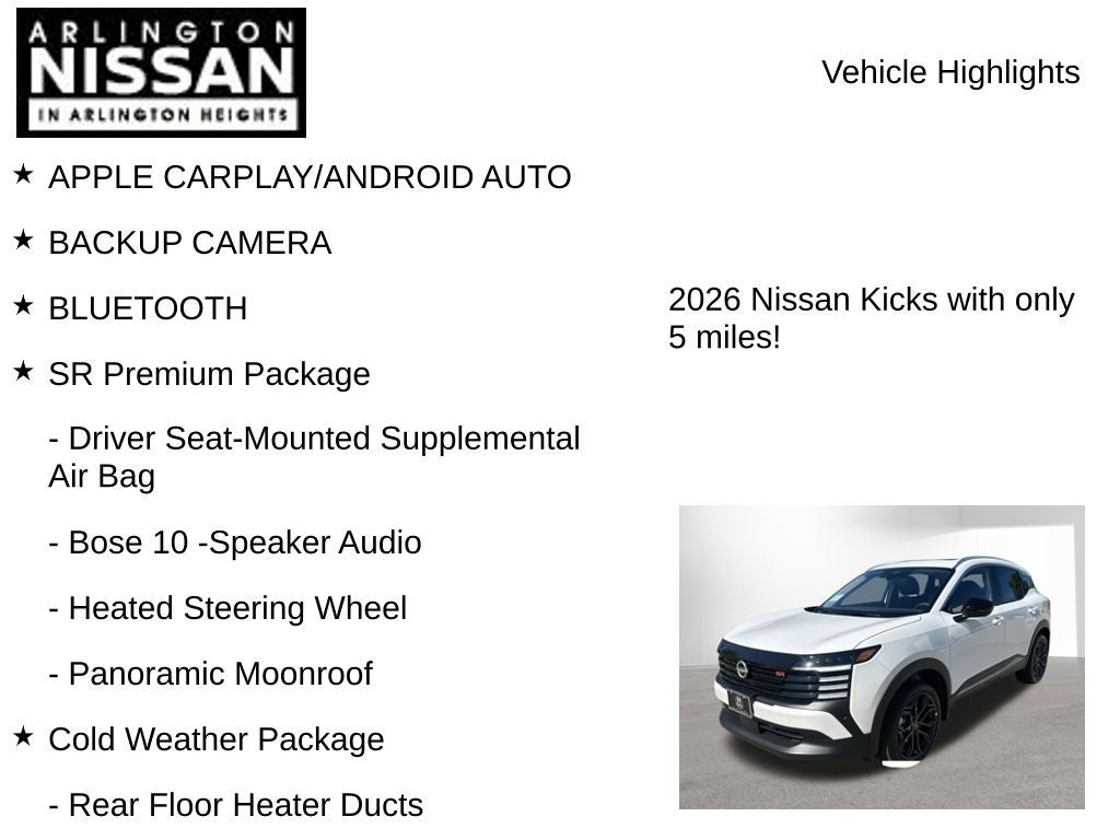 2026 Nissan Kicks SR