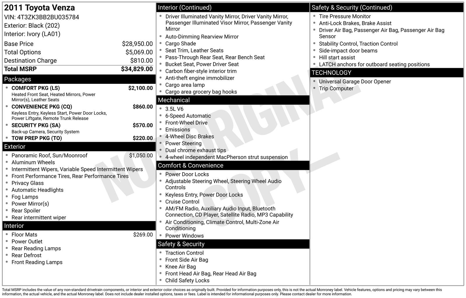 2011 Toyota Venza Base