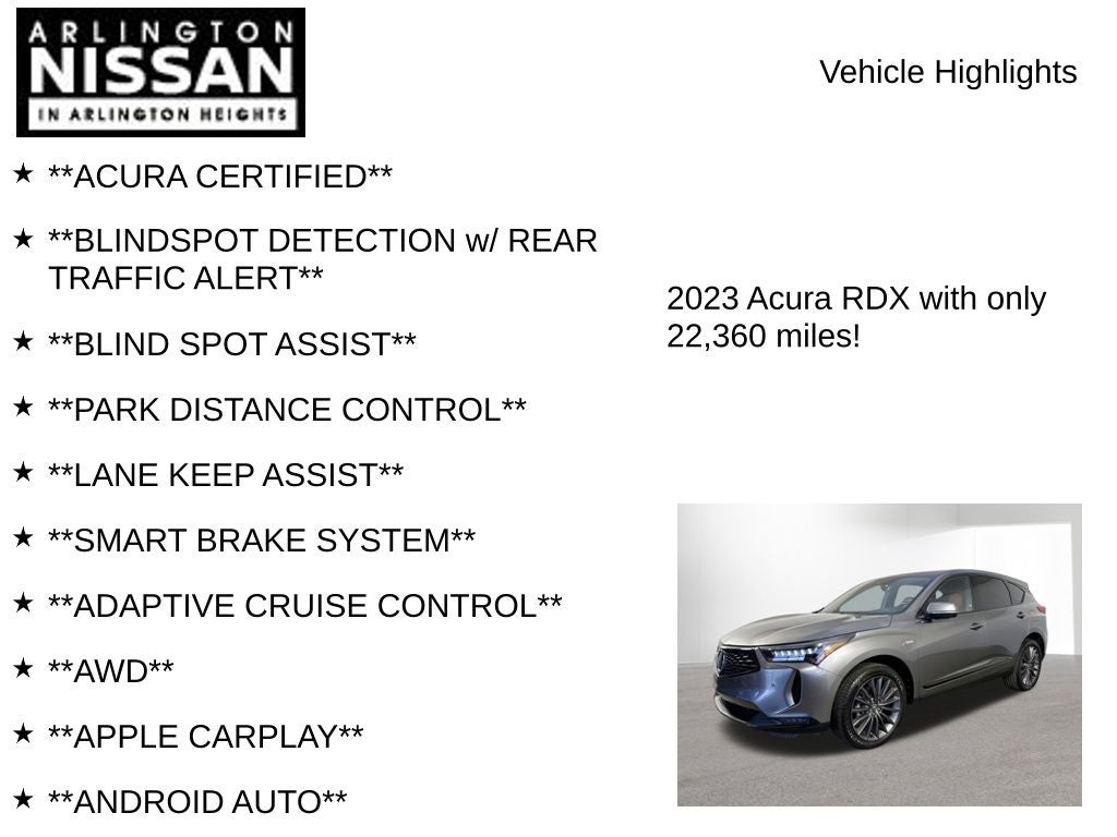 2023 Acura RDX A-Spec Advance Package SH-AWD