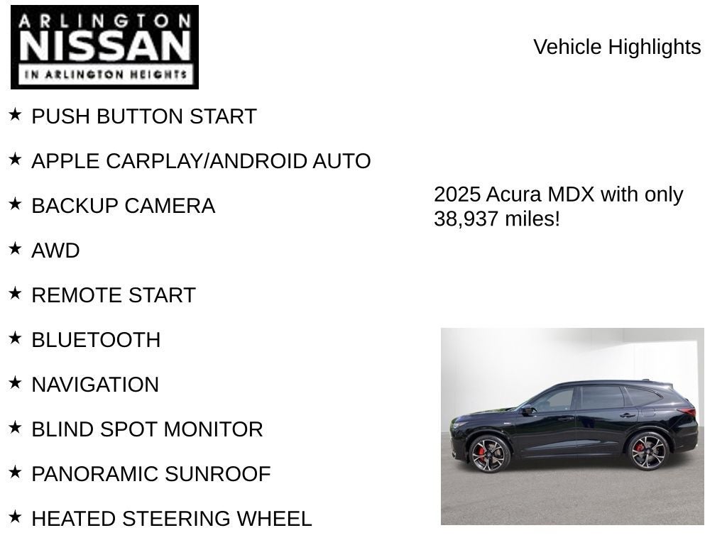 2025 Acura MDX Type S w/Advance Package SH-AWD