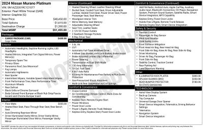 2024 Nissan Murano Platinum