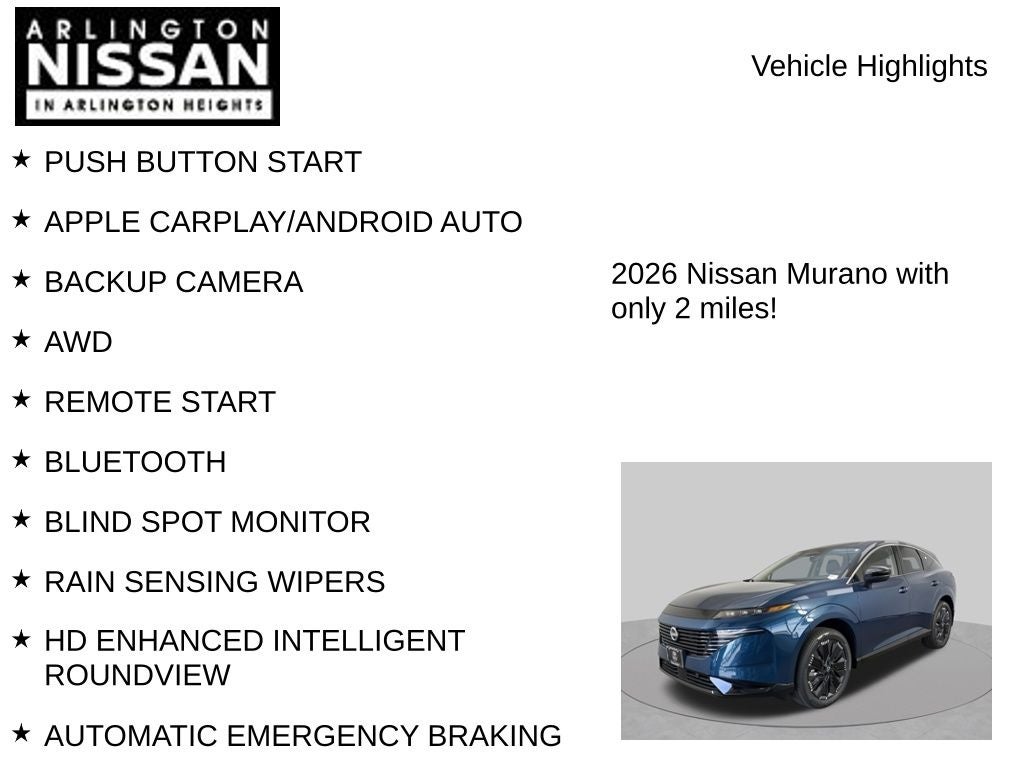 2026 Nissan Murano Platinum