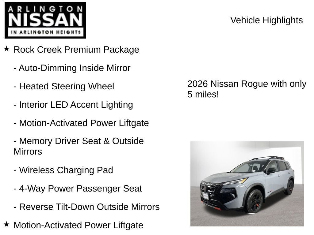 2026 Nissan Rogue Rock Creek
