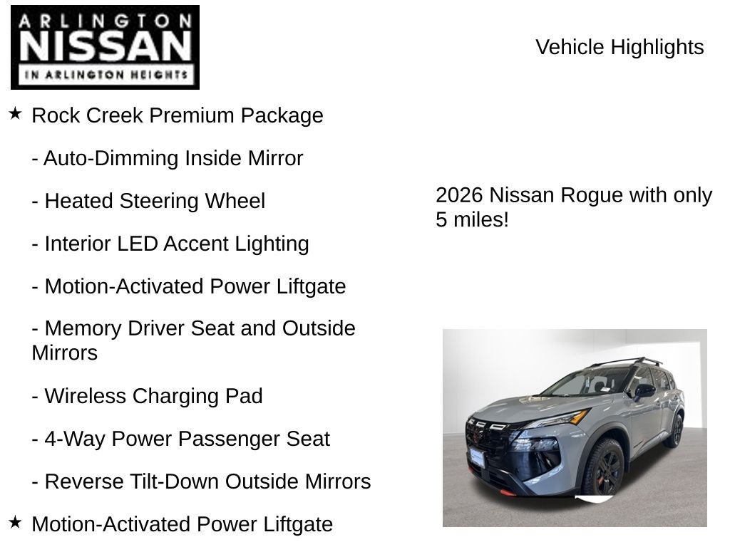 2026 Nissan Rogue Rock Creek