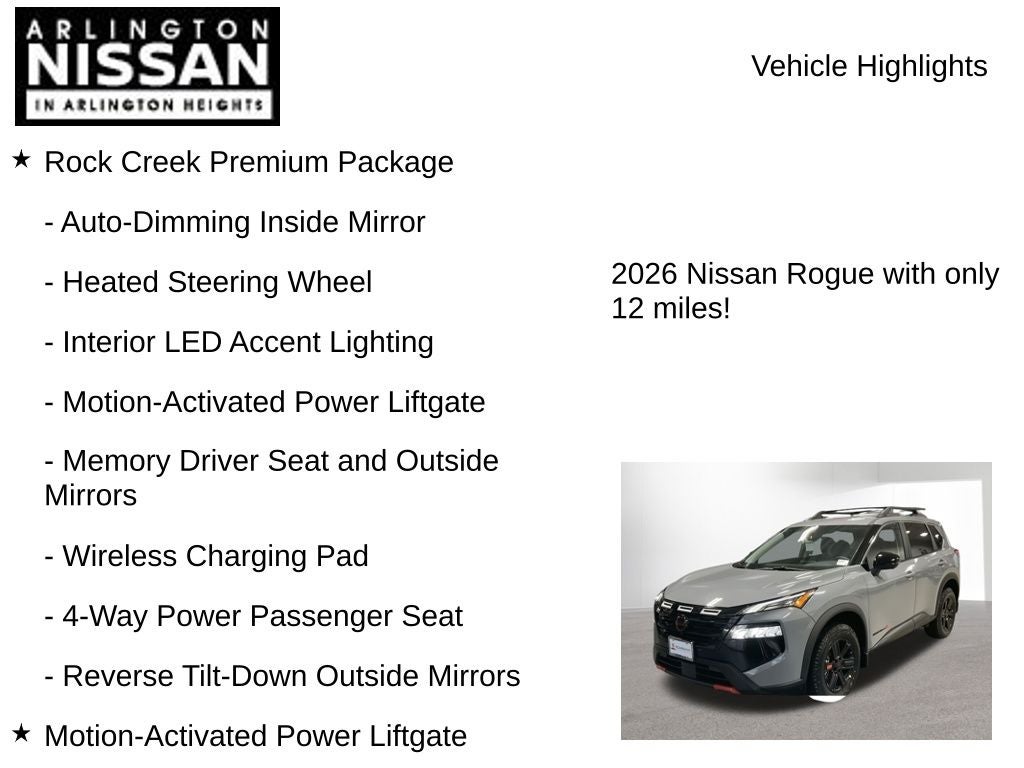 2026 Nissan Rogue Rock Creek
