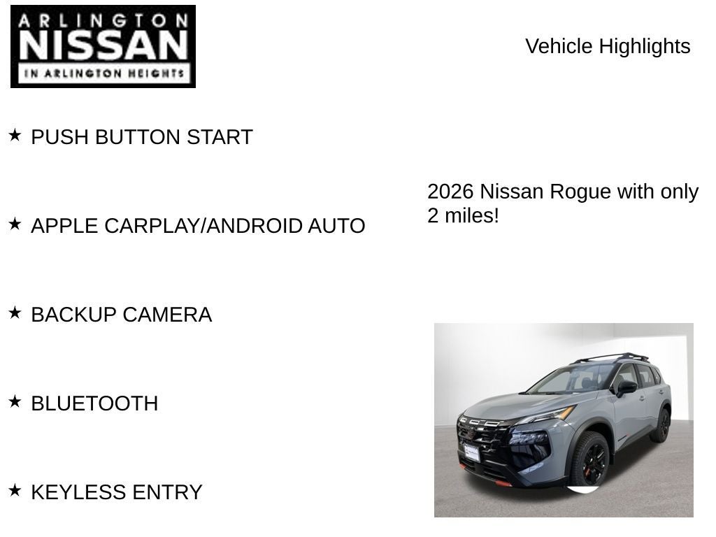 2026 Nissan Rogue Rock Creek
