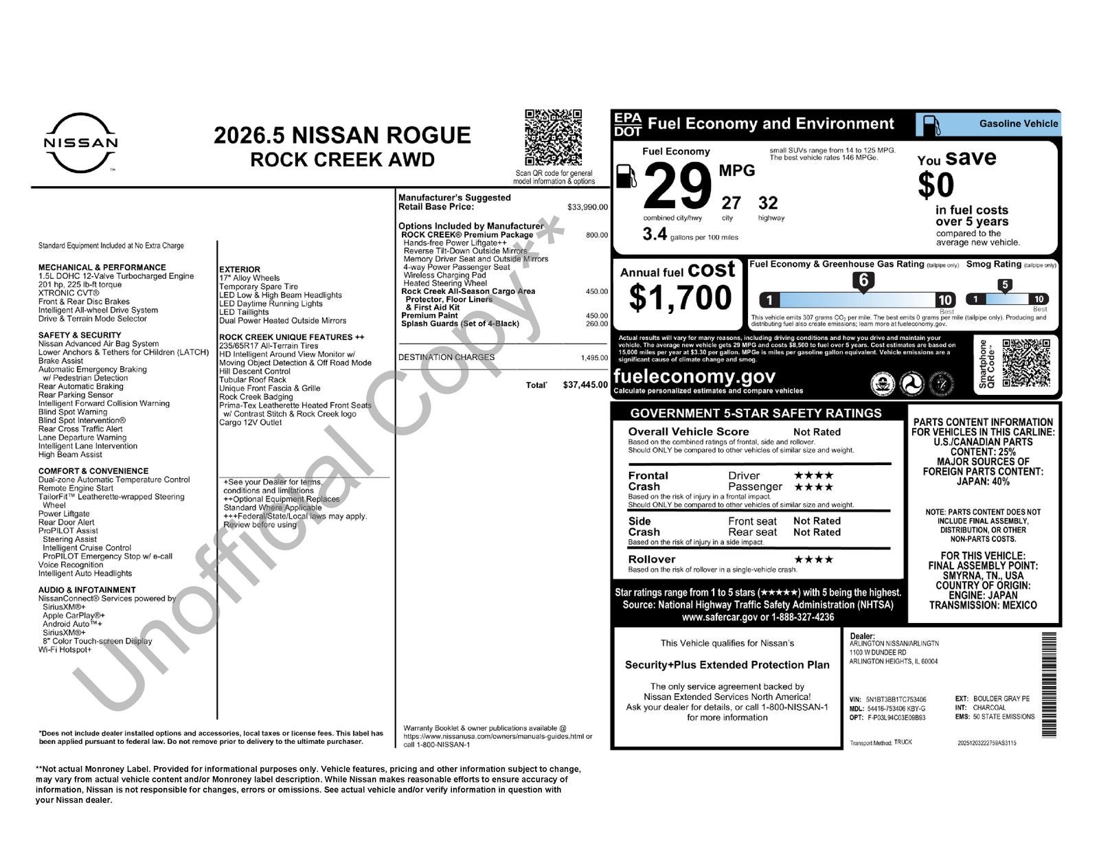 2026 Nissan Rogue Rock Creek