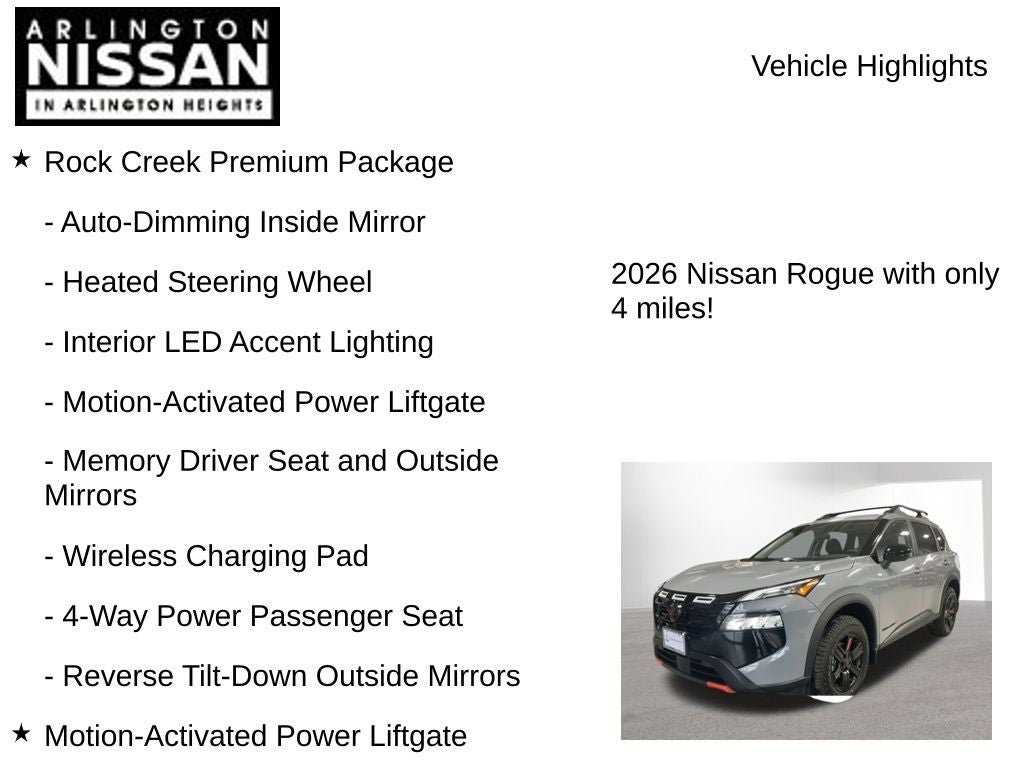 2026 Nissan Rogue Rock Creek