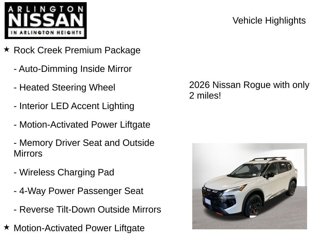 2026 Nissan Rogue Rock Creek