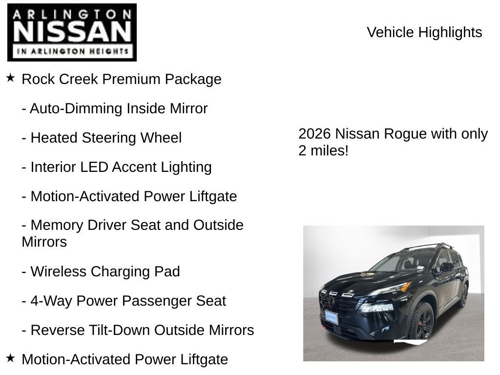 2026 Nissan Rogue Rock Creek