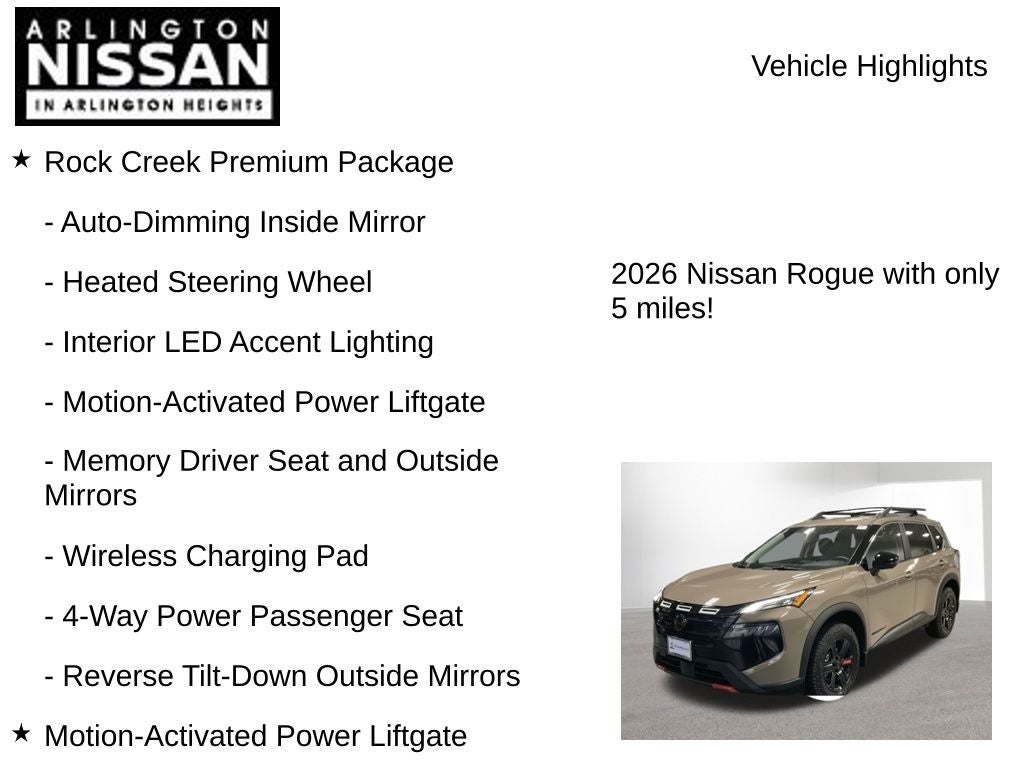 2026 Nissan Rogue Rock Creek
