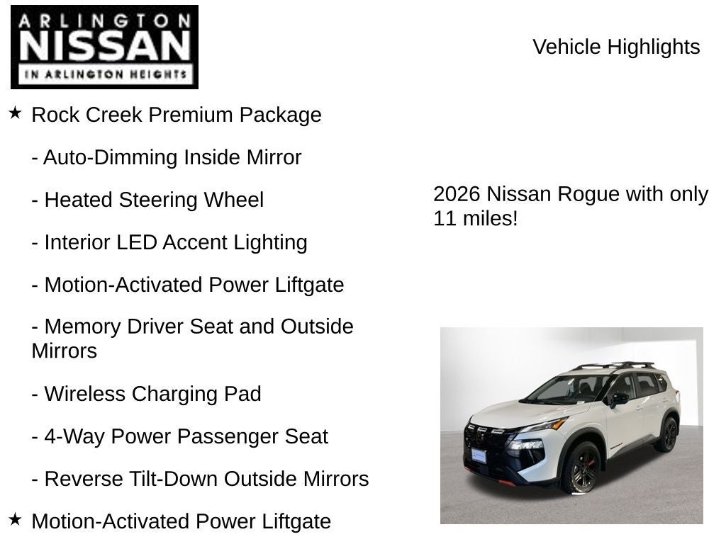 2026 Nissan Rogue Rock Creek