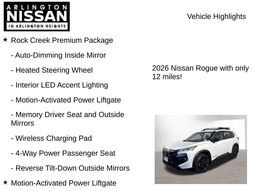 2026 Nissan Rogue Rock Creek