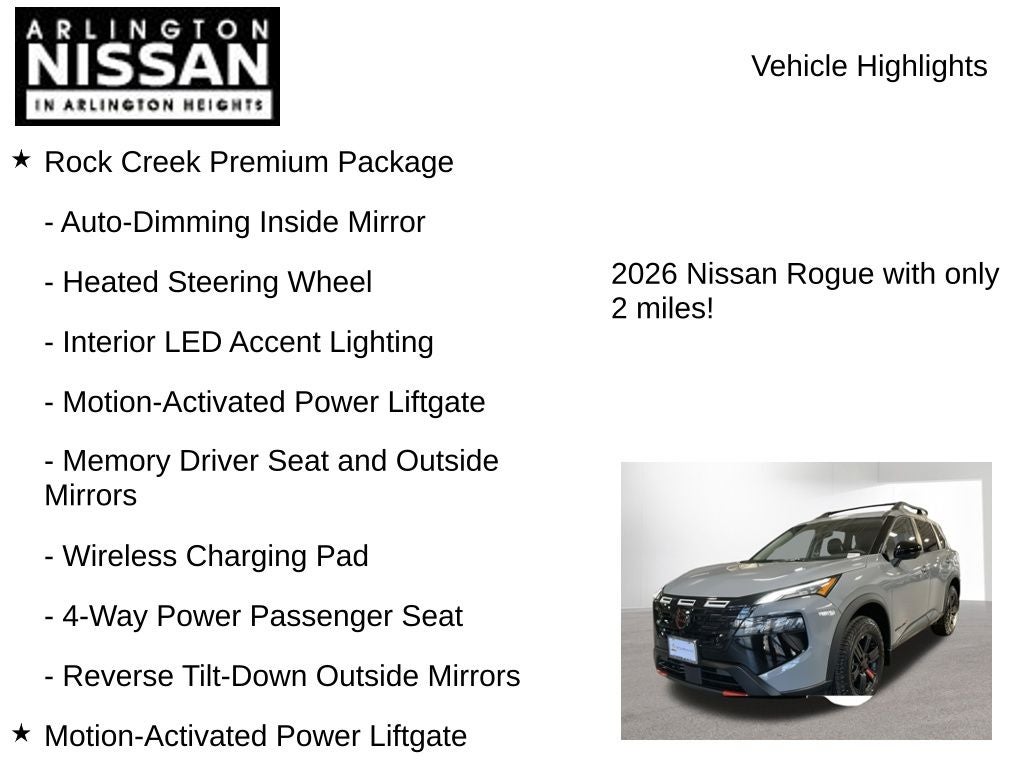 2026 Nissan Rogue Rock Creek