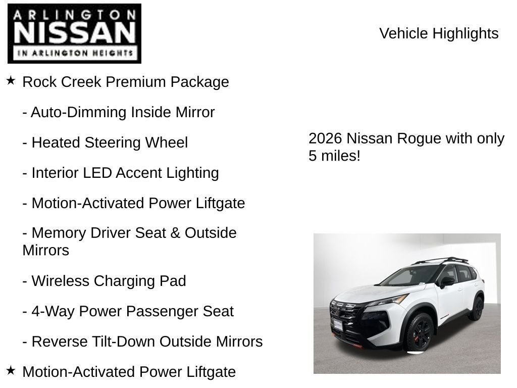 2026 Nissan Rogue Rock Creek