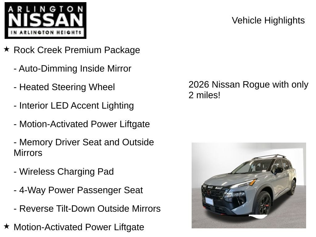 2026 Nissan Rogue Rock Creek