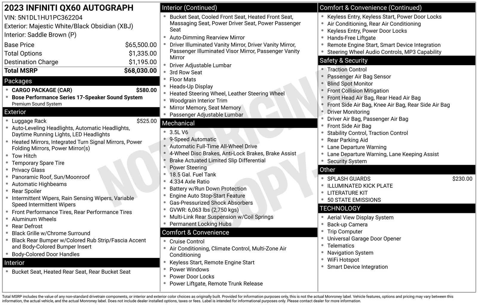 2023 INFINITI QX60 Autograph