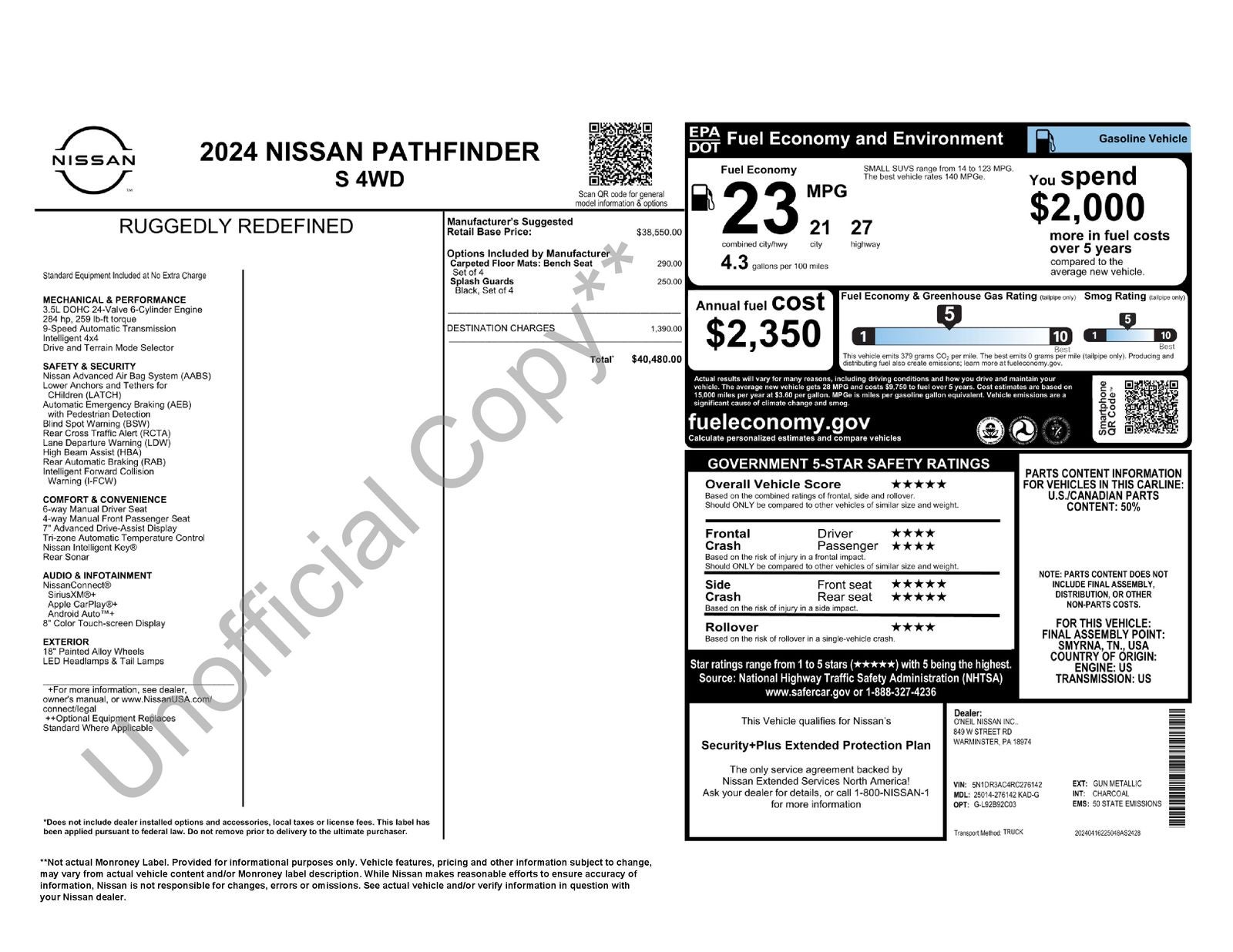 2024 Nissan Pathfinder S
