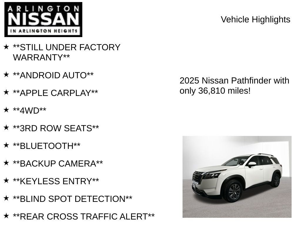 2025 Nissan Pathfinder SV