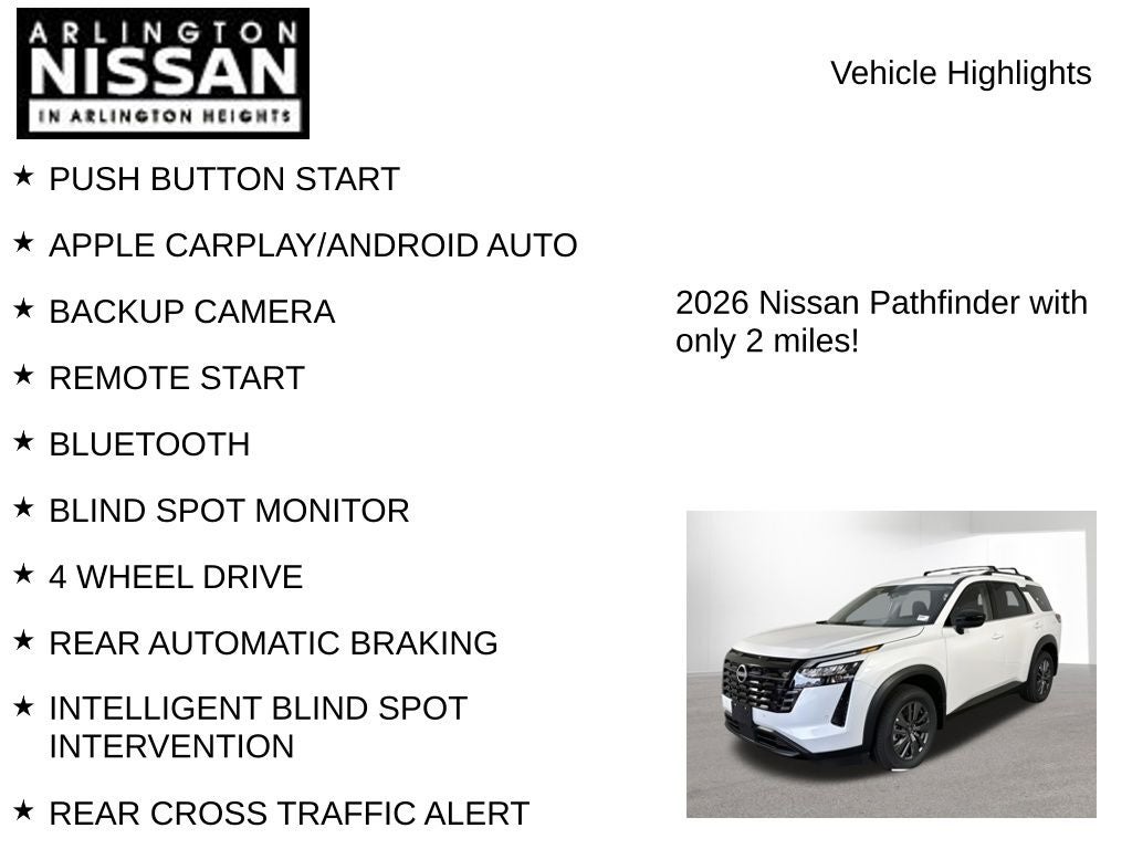 2026 Nissan Pathfinder SV