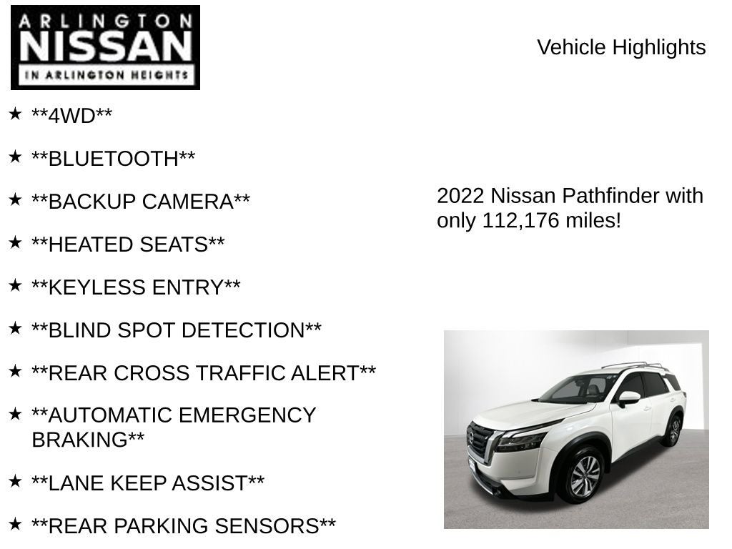 2022 Nissan Pathfinder SL 4WD