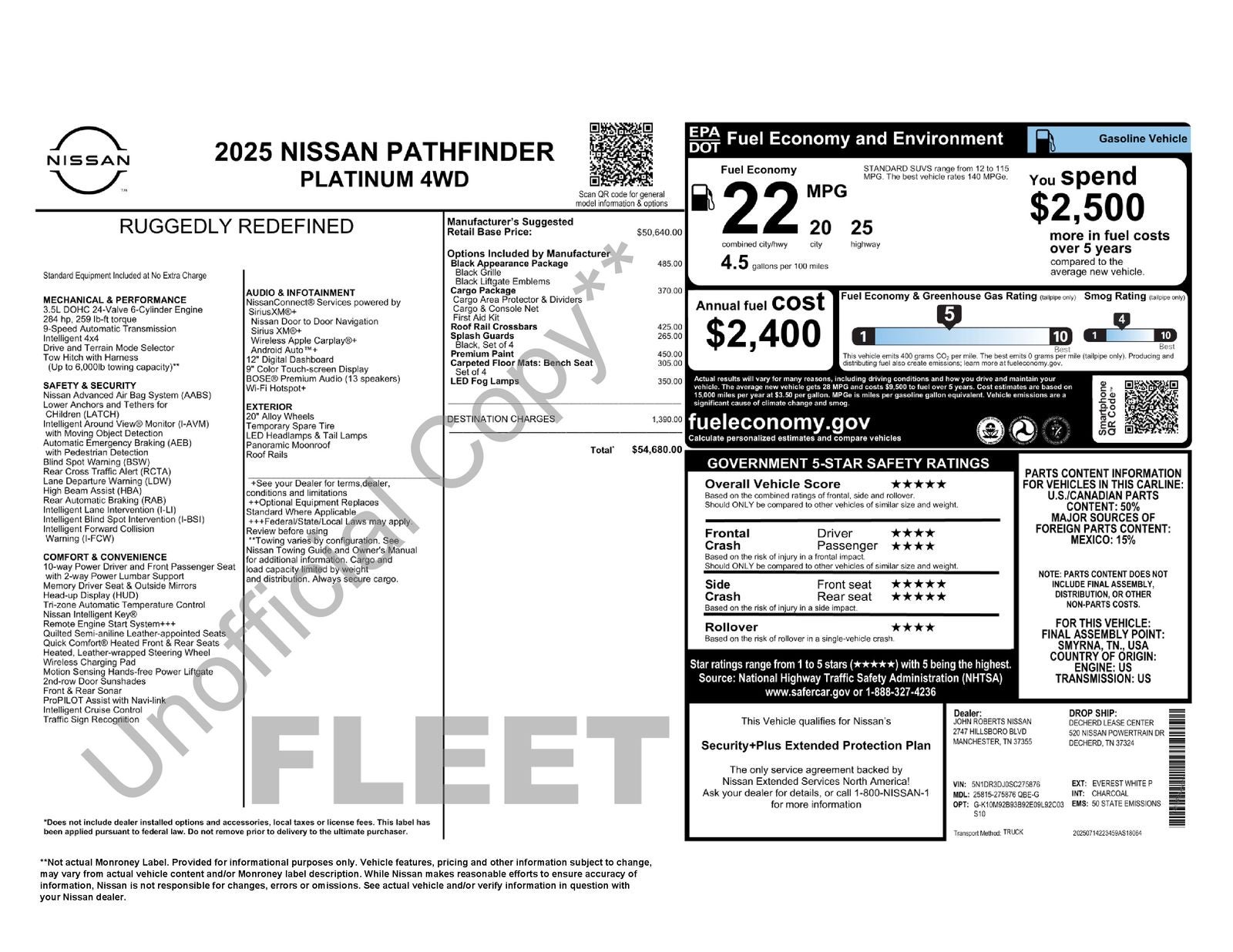 2025 Nissan Pathfinder Platinum