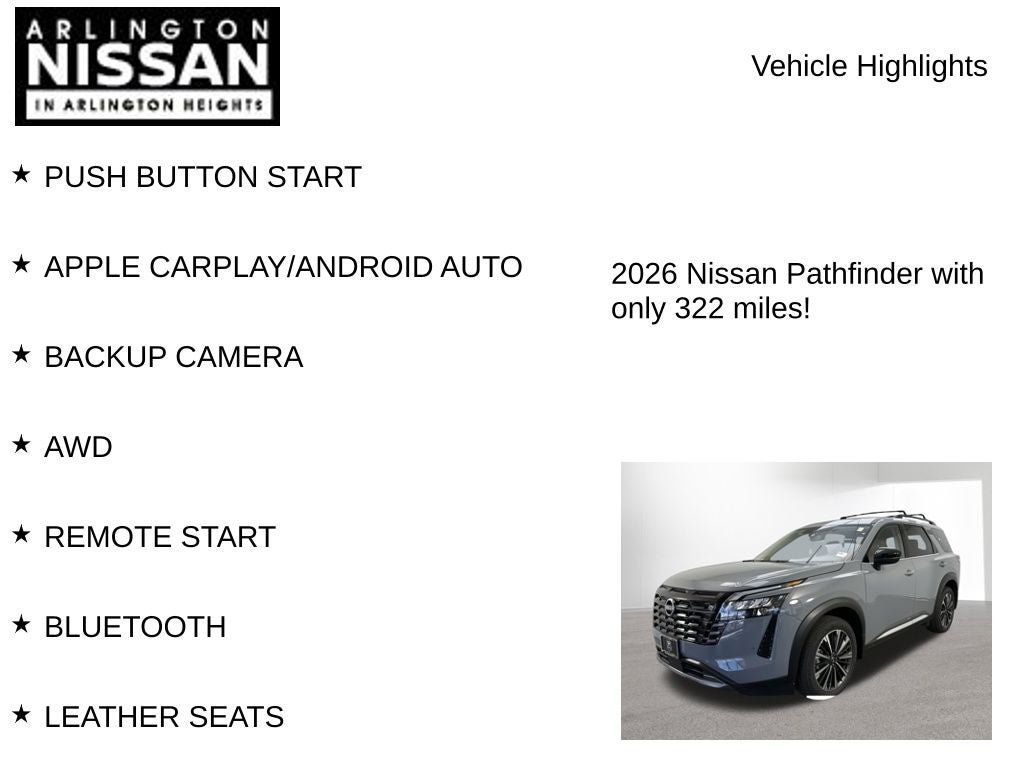 2026 Nissan Pathfinder Platinum
