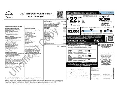 2023 Nissan Pathfinder Platinum