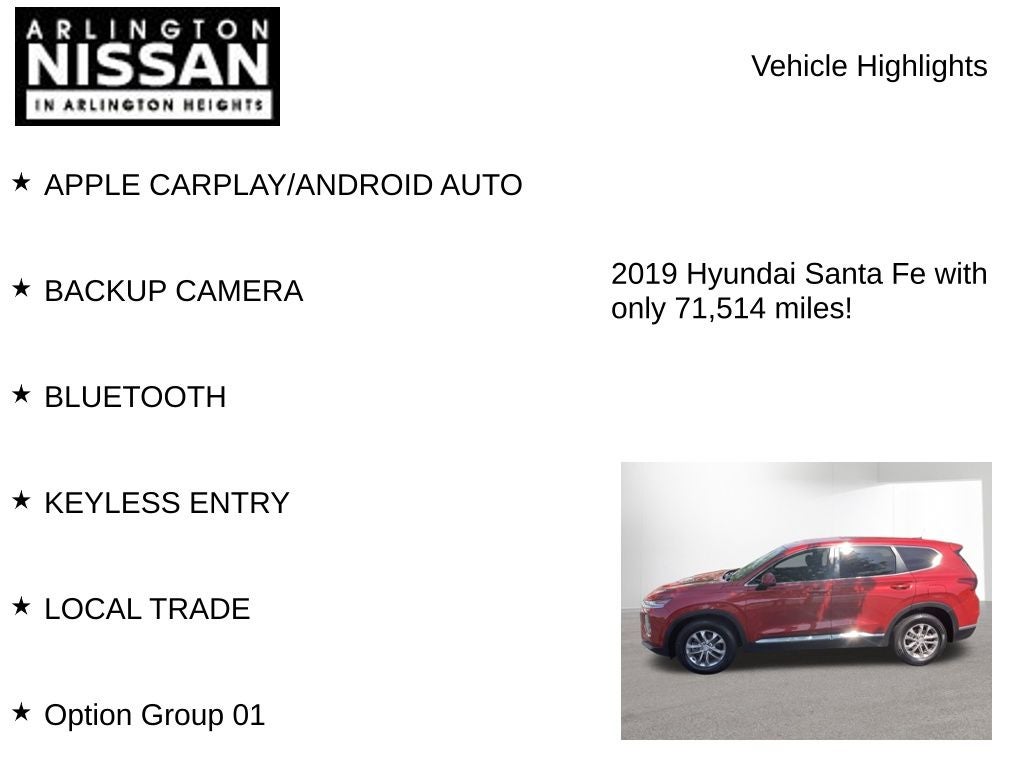 2019 Hyundai Santa Fe SE