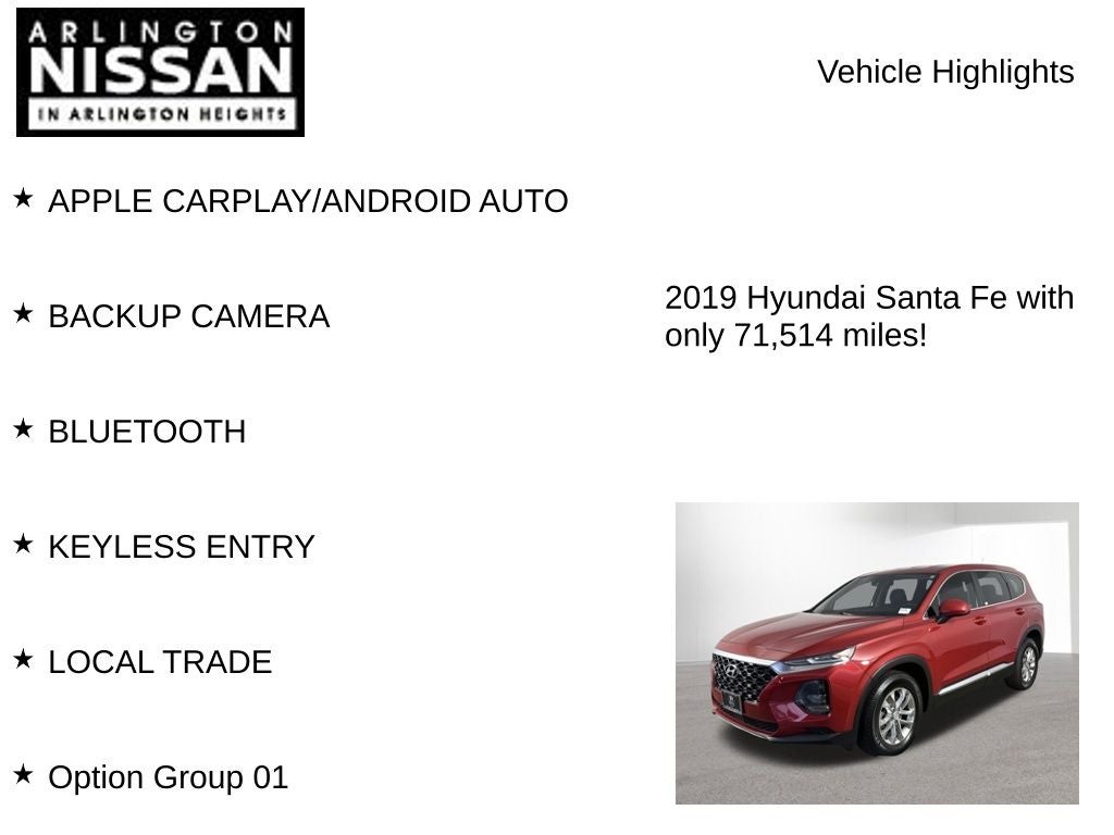 2019 Hyundai Santa Fe SE