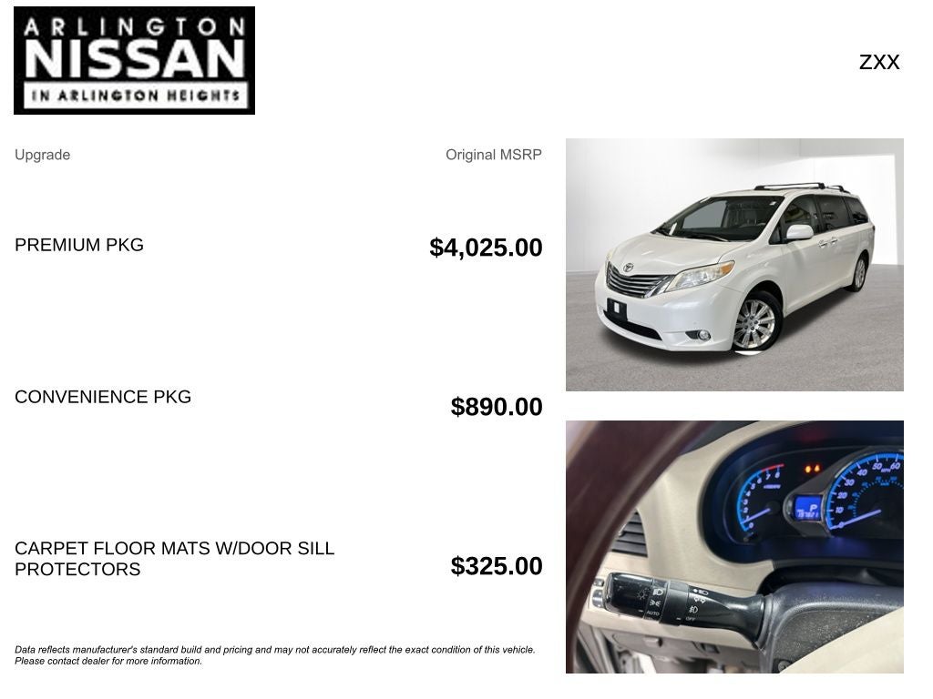 2012 Toyota Sienna Limited 7 Passenger