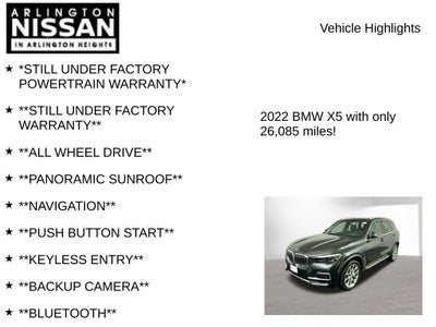 2022 BMW X5 xDrive40i Premium Package