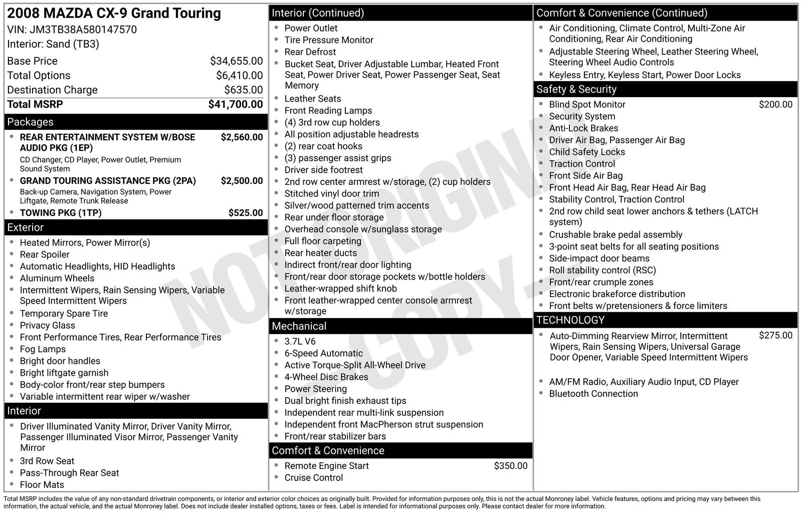 2008 Mazda Mazda CX-9 Grand Touring