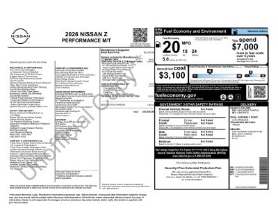 2026 Nissan Z Performance